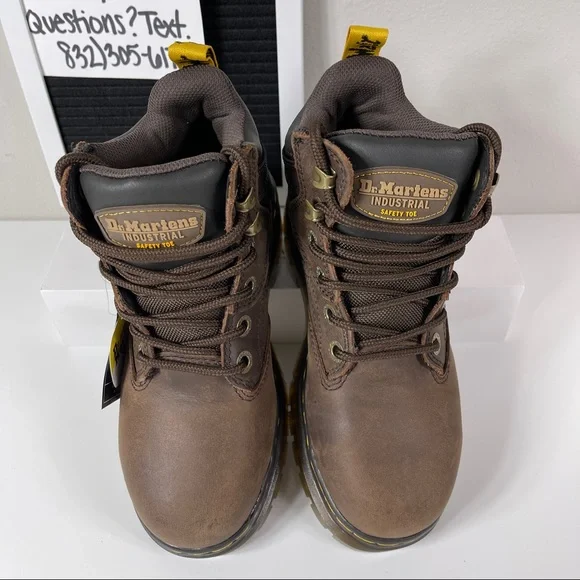 DR DOC MARTENS PLENUM WATERPROOF STEEL TOE WORK BOOTS WOMENS SIZE 5 LEATHER HIKE - Picture 2 of 10